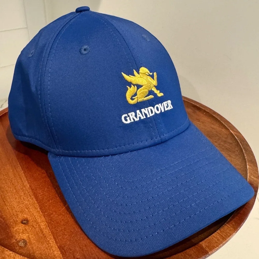New Era 9FORTY Grandover Resort‎ Royal Blue Snapback Hat Gold Griffin Logo Cap